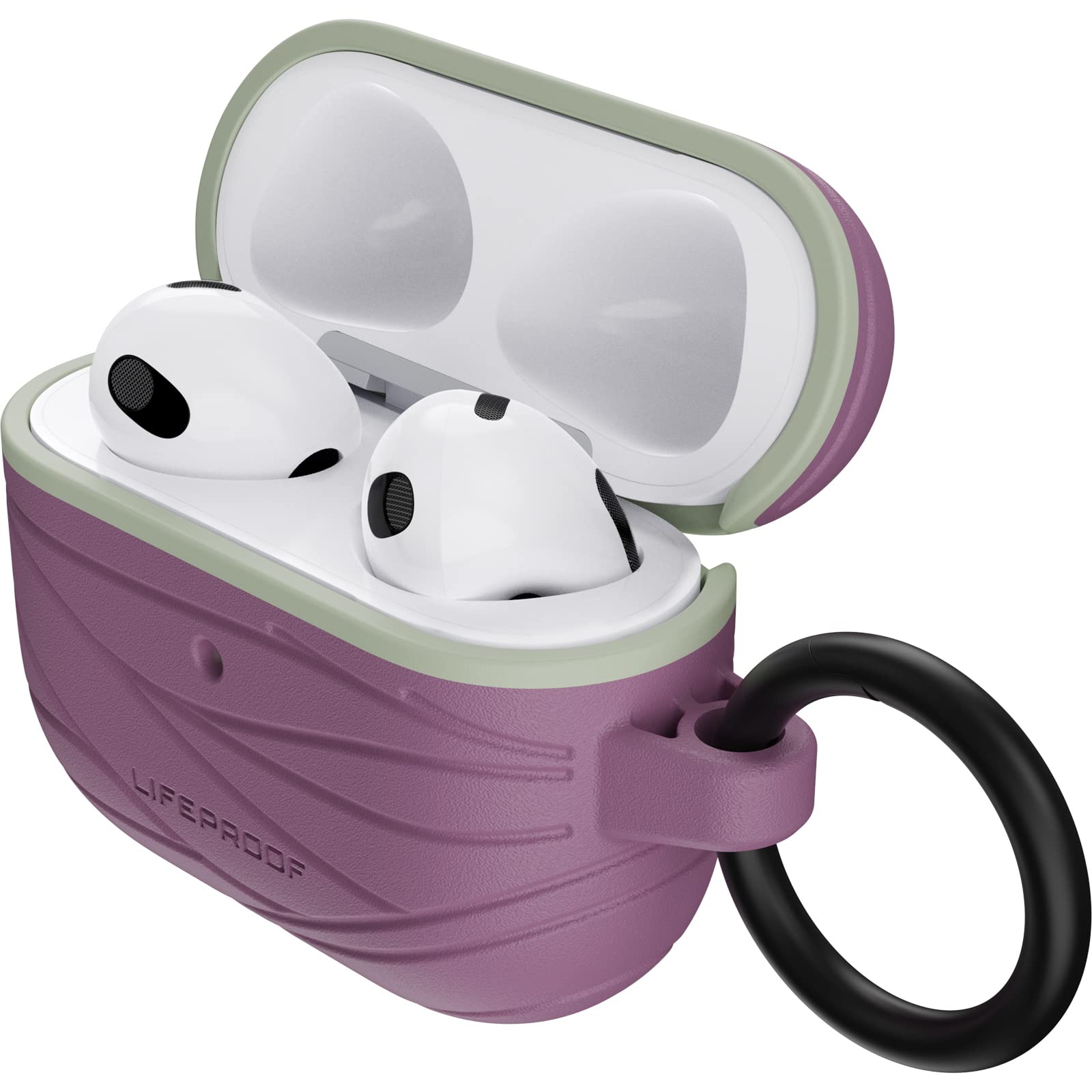 LifeProof Headphone Case for AirPods 3rd Gen 2021, Shockproof, Drop proof, Ultra-Slim, Scratch and Scuff Protective Case for Apple AirPods, Includes Carabiner, Sustainably made, Purple