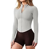 GYM RAINBOW Womens Snatched Workout Jackets Lightweight Zip Up Slim Fit Gym Track Athletic Jackets with Thumb Holes