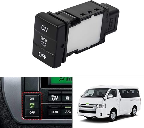 Amazon Cartist トヨタ ハイエース 0系 ルームランプスイッチ Ledスイッチ 純正風スイッチ Hiace 0 4型 S Gl Dx标准 H25 12 On Off スイッチ Ledランプ付き イルミネーション 純正交換 カスタムパーツ インテリア 内装パーツ 取付簡単 トヨタ Hiace 0系