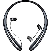 MOCANIO Neckband Bluetooth Headphones, 24H Battery with Auto-Retractable in-Ear Earbuds, HiFi Stereo Sound & Hybrid Active Noise Cancelling for Sports, Gym, Running, Workout, Hands-Free Calling