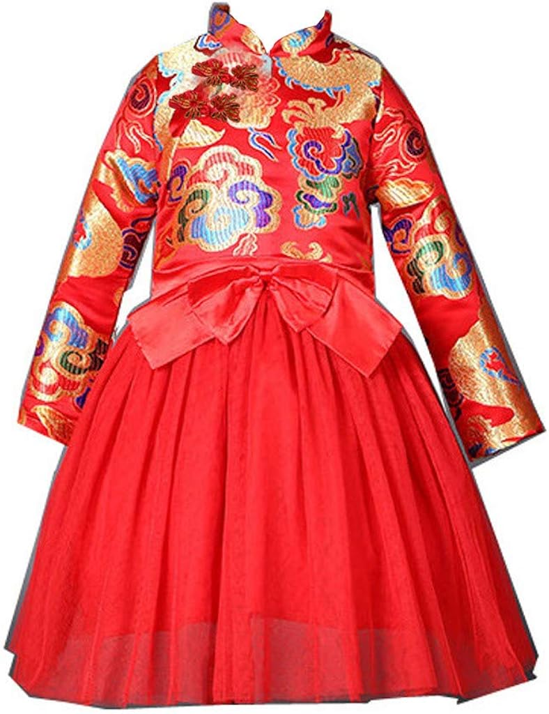 Baby girl newyear clothing chinese style heongsam dress for girls kids Amazon.com: Toddler Kids Baby Girls Dresses Children Long Sleeve Skirt