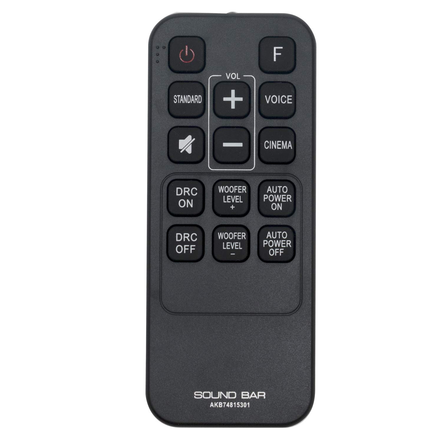 AKB74815301 VINABTY Replace Remote Control Fit for LG Soundbar SPH3B-W SH3K SJ4Y SPH4B-W LAS485B Sound Bar Speaker System S55A3-D LAS454B S45A1-D LAS453B SH3B