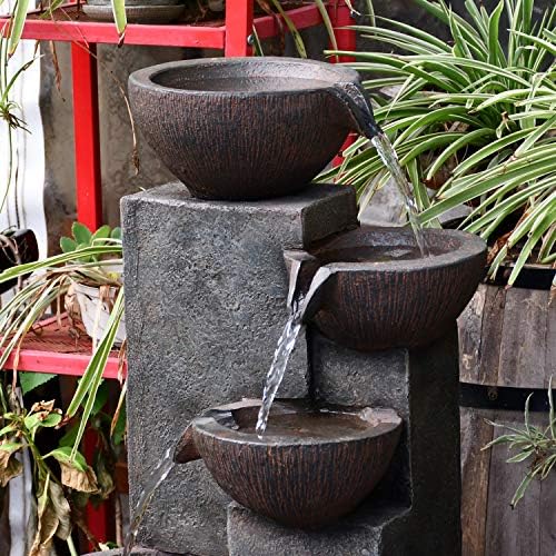 Water pump with LED lights made of polyresin, priced at $215.99.