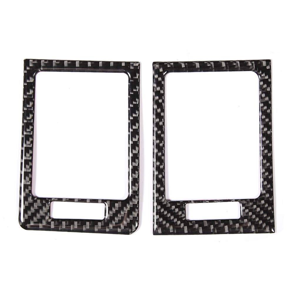 Car Vent Trim, 2 Pcs Control Panel Vent Trim Cover Soft Carbon Fiber Air Outlet Cover Protective Frame Stickers replacement for W204 2005 2012