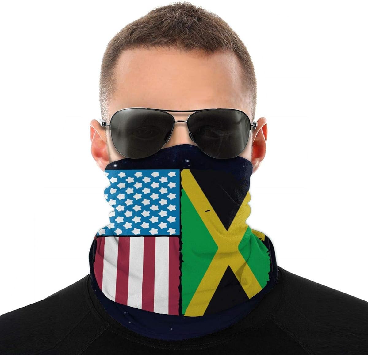 Jamaican American Flag Jamaica USA Men Women Headbands Sun Proof