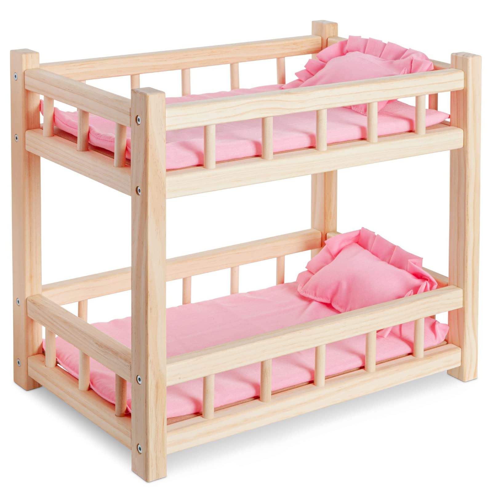 Wooden Doll Bunk Bed For Up To 14" Dolls - Great gift, perfect doll accessory