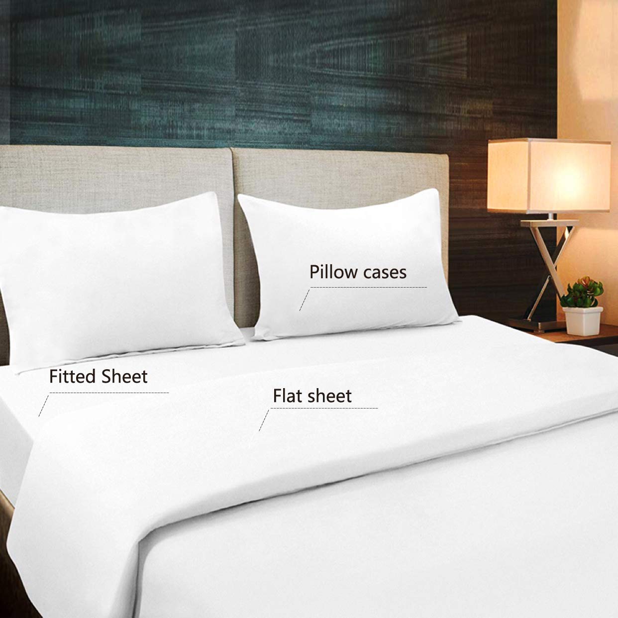 Amazon.com: Bed Sheet Set Brushed Microfiber California