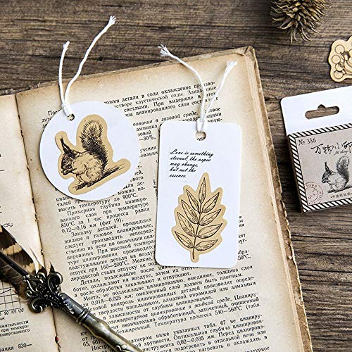 3 Sets/138 Pcs Mini Paper Stickers Vintage Sticker Decor Adhesive Sticker Envelope/Bag Seal by EORTA for Diary Planner Bottles Scrapbook DIY Craft Gift, Kids, Nature Theme