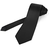Puistr 63'' Men's Tie Extra Long Pure Color 3.35" Ties For Men | XL 8.5CM Necktie Big and Tall for Formal Business Wedding with Gift Box