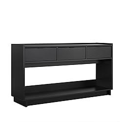 Prepac Black Simply Modern Entryway Table, Narrow