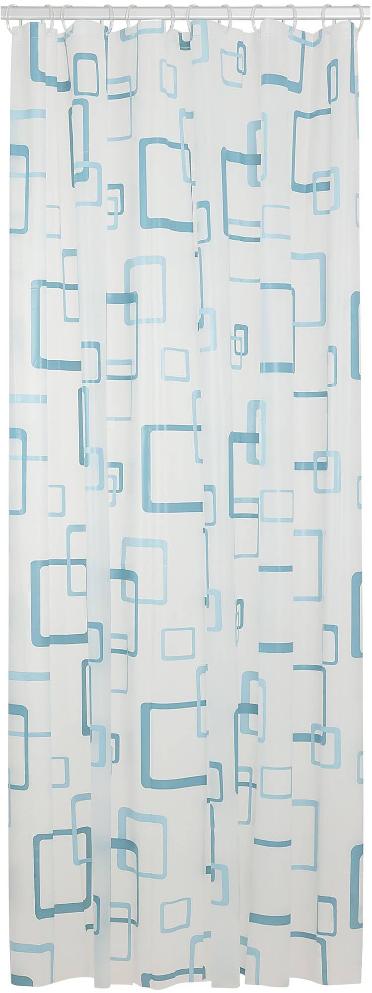 Sealskin Retro Shower Curtain, PEVA, Blue, 180 x 200 cm