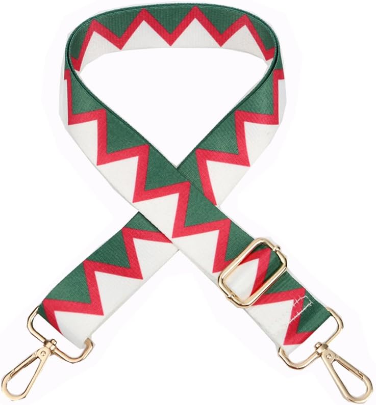 Women Girls 3.8cm Wide Purse Strap Replacement Fashion Style Multicolor Canvas 80cm-140cm Crossbody Strap for Handbags