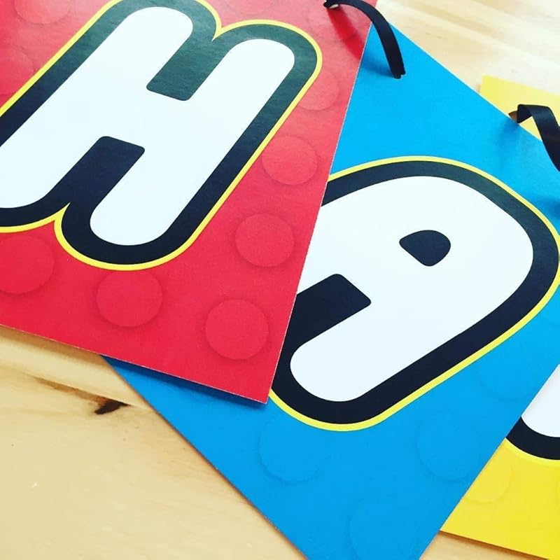 Lego Banner w/Matching Ribbon Handmade