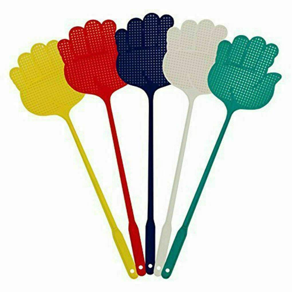 GadgetcKing 10X Fly Swatter Insect Killer Swat Bug Mosquito Wasp Long Handle Pest Bat Zapper Pest Control Flies Racket Smacker Wife Helper