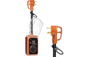 ITEFDTUTNE Upgraded RV Surge Protector 30 Amp, RV Circuit Analyzer Full Protection(10000 Joules), IP68 Waterproof Surge Voltage Protection, RV Adapter Plug for RV, Camping, Travel Trailer