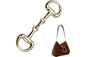 D Ring Snaffle Bit,Alloy Jewelry Making Link Clasp - Horsebit Clasp for Women - for Loafers Craft Purse Necklaces Bracelets