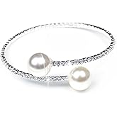 Pearl Bracelet for Women Gifts Trendy Stuff Dainty Pearl Bracelet White Baroque Pearls Wrist Bracelets Bridesmaid Bridal Wedding Jewelry Gifts