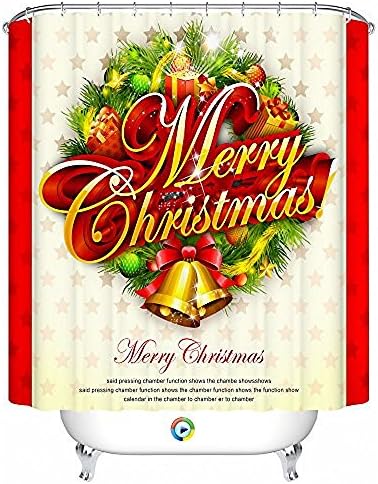 Bigbig Songji Marry Christmas Polyester Fabric Shower Curtain Custom ,72X72 Inch