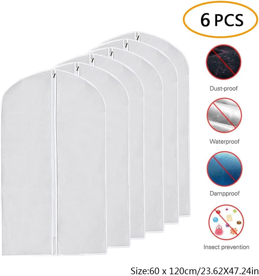 Aolvo Mottenschutz-Kleidertasche, 39 Zoll XL, durchsichtig, Kleidersack