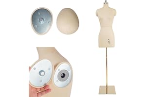 lavandeform Female High-Density 4 Size Foam Dress Form Adjustable to 70 inch, Sewing Mannequin Foam Body for Pinning (Beige, 4)
