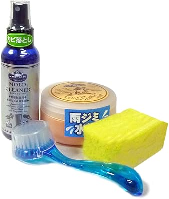 Amazon エムモゥブレィ M Mowbray カビ靴 諦めないで スムース革靴カビ退治セット N119 モールドクリーナー サドルソープ クリーニングブラシ クリーニングスポンジ M Mowbray M モゥブレィ シューケア シューアクセサリー