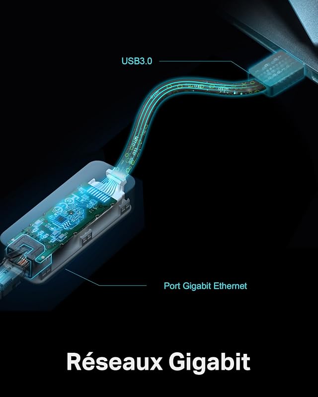 Adaptateur USB 3.0 vers Ethernet Gigabit, UE306