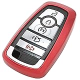 Red TPU Key Cover Case Fob Jacket Glove Holder for