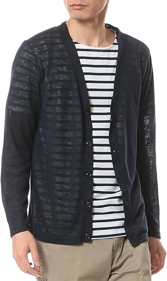 Amazon タイムリー ワーニング Timely Warning ボーダー ボートネック 半袖 Tシャツ カーディガン 2枚組 ネイビー Ll Tシャツ カットソー 通販