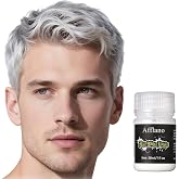 Temporary White Hair Color, Washable Makeup White Hair Dye | Realistic &amp; Safe, Perfect for Santa Beard, Eyebrows, Whitener Hair Paint for Halloween Cosplay, Theatre, Film, Party, Easy to Apply (1 oz)