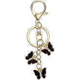 PATIKIL Butterfly Charm, Enameled Keychain Cute Butterfly Pendant Keyring Purse Bag Accessories Car Ring Pendant