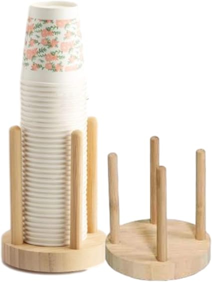 Amazon Fulilie カップホルダー 木製 2個セット 紙コップ ホルダー 収納ケース 使い捨てコップ ディスペンダー L2個 Fulilie ホーム キッチン 通販