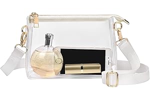 BS-VOG Clear Purse for Women - Stadium Approved Crossbody Bag, Small Stadium Bag for Concerts & Sports Events