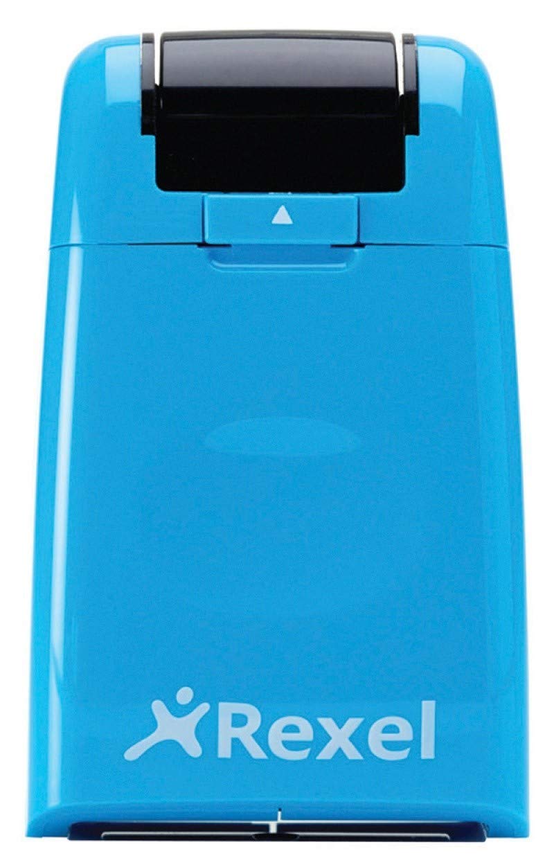 Rexel ID Guard Retractable Ink Roller, Includes Ink, Blissful Blue, 2113007,5.5 x 5.5 x 9 cm