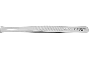 Excelta - 35A-SA - Tweezers - Flat Point - Straight -Three Star - Anti-Mag. SS, 0.06" Height, 0.39300000000000002" Wide, 4.75" Length