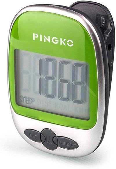 Pingko Walking Pedometer Steps Distance Calories Green Brand New