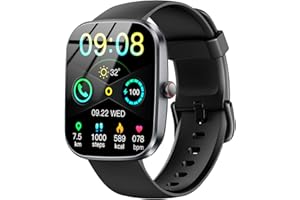 SOUDORV Smart Watch(Answer/Make Call), 1.91" Smartwatch for Men Women, NEW Fitness Watch with 110+ Sport Modes, Fitness Activity Tracke with Pedometer/Sleep Monitor/Heart Rate/IP68 Waterproof, for Android iOS