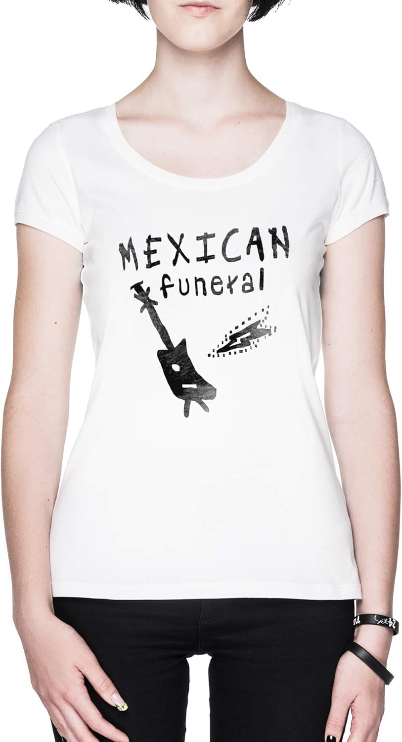 Mexican Funeral Guitar Weißes Damen TShirt White Women's Tee Amazon