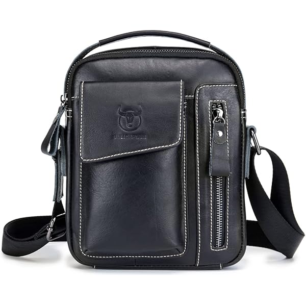 Amazon.com: Men's Small Shoulder Bag, Genuine Leather Bag