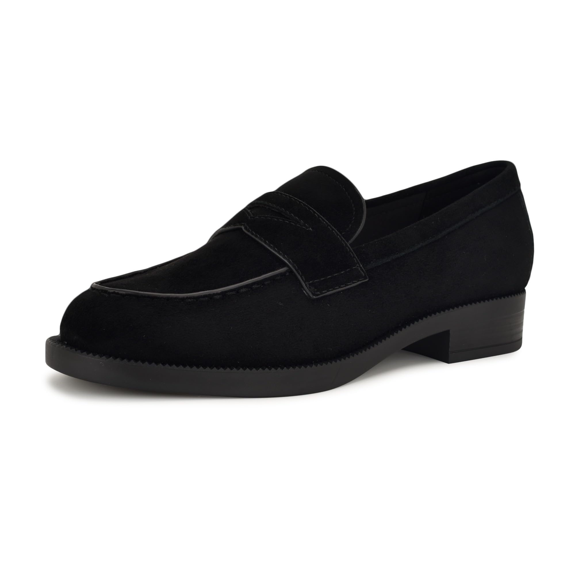 Nine West Women’s Berg Loafer, Black Suede 007, 12