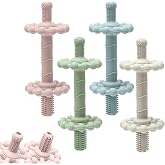 Suhunide 4 Pack Baby Teething Toys &ndash; Anti-Choking Design | Easy to Clean Toddlers Silicone teether Tubes&ndash; Teething Relief for Babies 0-3-6-12 Months