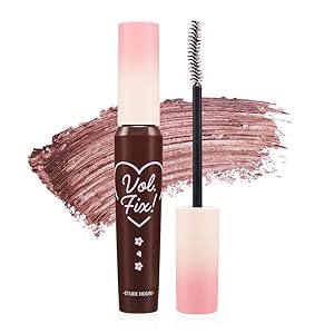 ETUDE HOUSE Lash Perm Volume Fix Mascara [Heart Blossom] (#Cherry Blossom Brown) | Cherry Blossom Limited-Edition | Volume & Curling Long-Lasting Waterproof Formula to Make your Eyelashes Voluminous