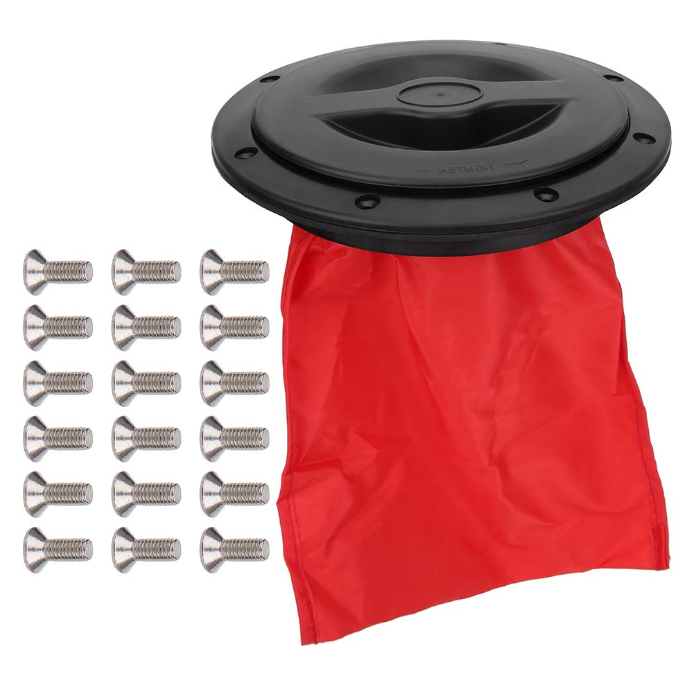 Keenso Kayak Hatch Cover, 6in/8in Round Circular Type Lid Kayak Hatch Deck Kayak Sealing Waterproof Hatch Cover with Storage Bag(6 inch) boating boating boating