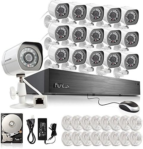 16 Channel Simplified PoE NVR Security System - 16 Megapixel 720P HD Outdoor IP Network CCTV Surveillance Camera Kit with 2TB Hard Drive &amp; Scan QR Code Quick to View