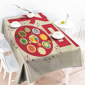Amazon Com Chinese New Year Oblong Tablecloths Festive Lunar