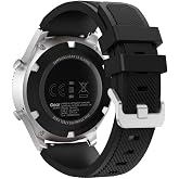 FanTEK Band for Galaxy Watch 3 45mm / Galaxy Watch 46mm / Gear S3 Watch, 22mm Silicone Sport Quick Release Replacement Strap for Moto 360 2nd Gen 46mm/ Pebble Time Steel Smart Watch, Black
