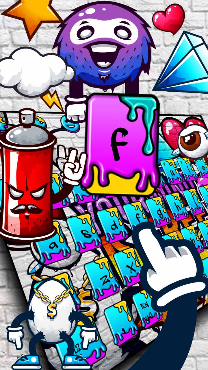 Neon Colors Graffiti Keyboard Theme Appstore for Android
