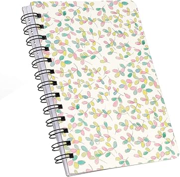 Amazon 週間スケジュール帳 システム手帳 リングノート メモ帳 時間管理 日記 ダイアリー カレンダーメモ帳 勉強 仕事 効率アップ 手帳 爽やか かわいい花柄 大人 受験生 プレゼント クリーム色 システム手帳 文房具 オフィス用品