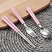 Fork Spoon Chopsticks Set, Rerii Portable Flatware Set, Lunchbox Utensils, Reusable Cutlery Set with Carrying Case, Bag for Work, Outdoor Travel