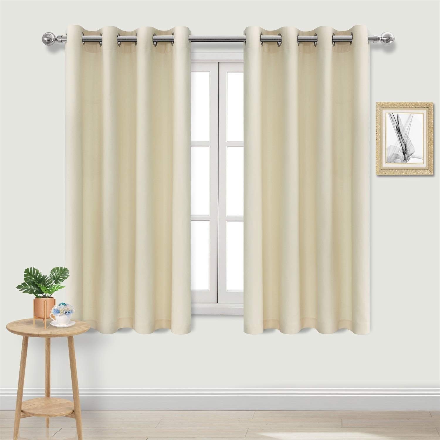 Amazon Com Dwcn Faux Linen Curtains 45 Inch Length Room