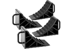 OULEME Wheel Chocks, Tire Chocks for RV Travel Trailer/Boat Trailer/Camper, Wheel Block Stopper with Handles, 4 Pack